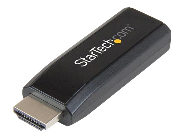 StarTech.com HDMI to VGA Adapter - Aux Audio Output - Compact - 1920x1200 - HDMI to VGA (HD2VGAMICRA) - Video converter - HDMI - VGA - black