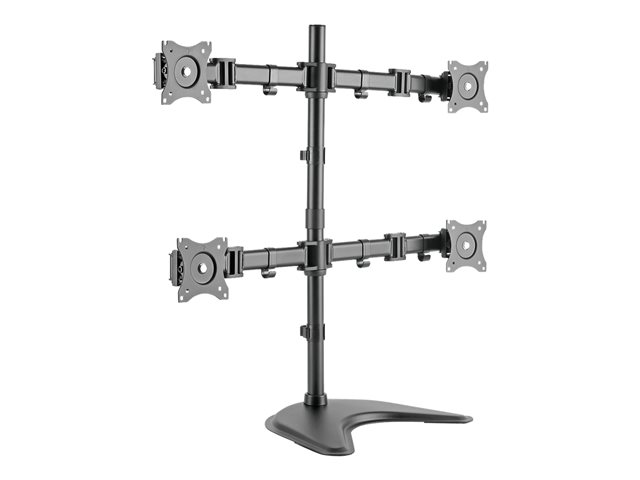 QUAD MONITOR DESK STAND/CLAMP MOUNT BLA