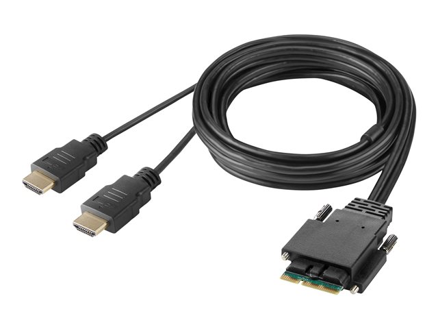 Belkin Secure Modular HDMI Dual Head Console Cable - Video cable - TAA Compliant - HDMI male - 91.4 cm - 4K support, active