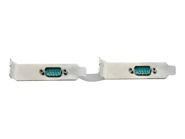 StarTech.com 2-port PCI Express RS232 Serial Adapter Card, PCIe RS232 Serial Host Controller Card, PCIe to Serial DB9 COM Ports, 16950 UART, Low Profile Expansion Card, Windows/macOS/Linux - Full/Low-Profile (PEX2S953LP) - Serial adapter - PCIe low profile - RS-232 x 2