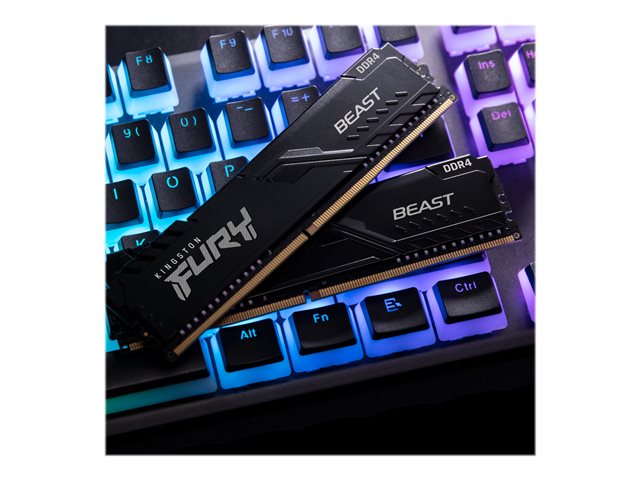 Kingston FURY Beast - DDR4 - module - 32 GB - DIMM 288-pin - 3200 MHz / PC4-25600 - CL16 - 1.35 V - unbuffered - non-ECC - black
