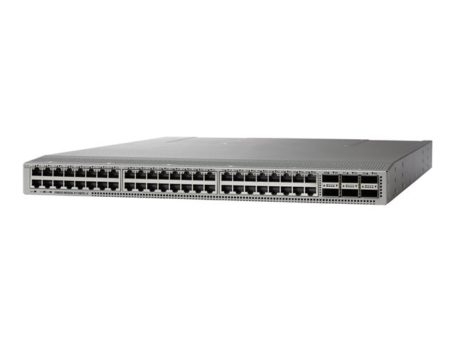 Cisco Nexus 31108TC-V - Switch - L3 - Managed - 48 x 10 Gigabit Ethernet + 6 x QSFP+ - front to back airflow - rack-mountable - refurbished