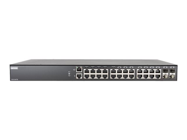 Lenovo CE0128TB 7Z34 - Switch - L3 - Managed - 24 x Gigabit Ethernet + 4 x 1 Gigabit / 10 Gigabit SFP+ - side to side airflow - rack-mountable - for ThinkAgile HX3721 Certified Node 7Y88