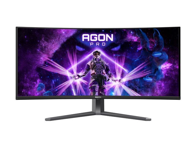 AOC AGON PRO AG346UCD - OLED monitor - gaming - curved - 34\" - 3440 x 1440 @ 175 Hz - 15000000:1 - DisplayHDR 400 True Black - 0.03 ms - 2xHDMI, DisplayPort - speakers - dark grey