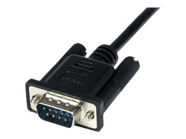 StarTech.com 1m Black DB9 RS232 Serial Null Modem Cable F/M - DB9 Male to Female - 9 pin Null Modem Cable - 1x DB9 (M), 1x DB9 (F), Black - Null modem cable - DB-9 (F) to DB-9 (M) - 1 m - black - for P/N: 1P3FPC-USB-SERIAL, ICUSB2321F, ICUSB2324, ICUSB2324I, ICUSB232PRO, ICUSB232V2