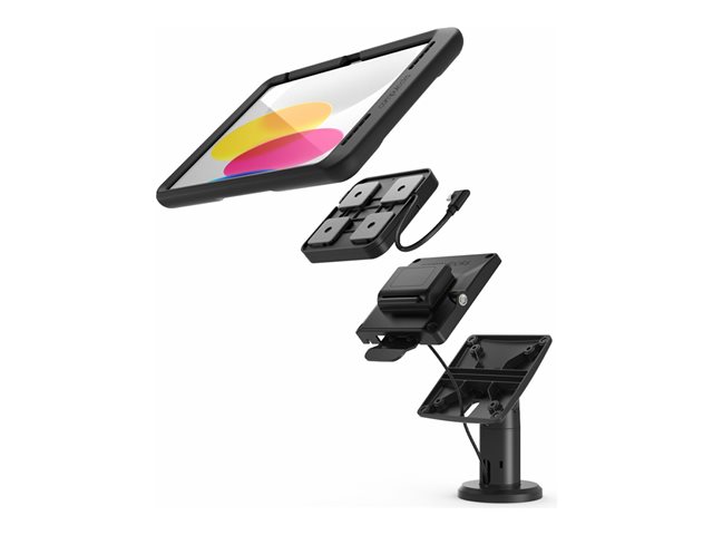 Compulocks iPad 10th-11th (A16) Gen PowerMove Tilting Stand 4\" - Black - Mounting kit (stand) - for tablet - black - screen size: 10.9\" - desk-mountable - for Apple 10.9-inch iPad (10th generation)