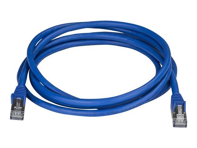 StarTech.com 2m CAT6A Ethernet Cable, 10 Gigabit Shielded Snagless RJ45 100W PoE Patch Cord, CAT 6A 10GbE STP Network Cable w/Strain Relief, Blue, Fluke Tested/UL Certified Wiring/TIA - Category 6A - 26AWG (6ASPAT2MBL) - Patch cable - RJ-45 (M) to RJ-45 (M) - 2 m - STP - CAT 6a - molded, snagless - blue