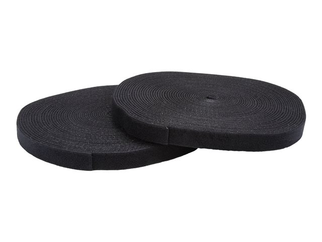 StarTech.com 100ft. Hook and Loop Roll - Cut-to-Size Reusable Cable Ties - Bulk Industrial Wire Fastener Tape - Adjustable Fabric Wraps - Black (HKLP100) - Cable tie roll - 30.4 m - for P/N: CMHOOK1U, HKLP100BL, HKLP100GN, HKLP100RD, HKLP100YW