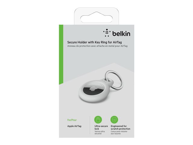 Belkin Secure Holder with Keyring for AirTag - White