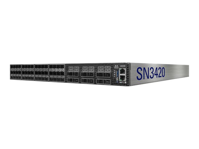 NVIDIA Spectrum-2 SN3420 - Switch - L3 - Managed - 48 x 25 Gigabit SFP28 + 12 x 100 Gigabit QSFP28 - back to front airflow - rack-mountable