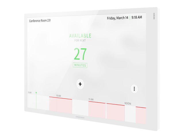 Crestron 10.1 in. Room Scheduling Touch Screen, White Smooth