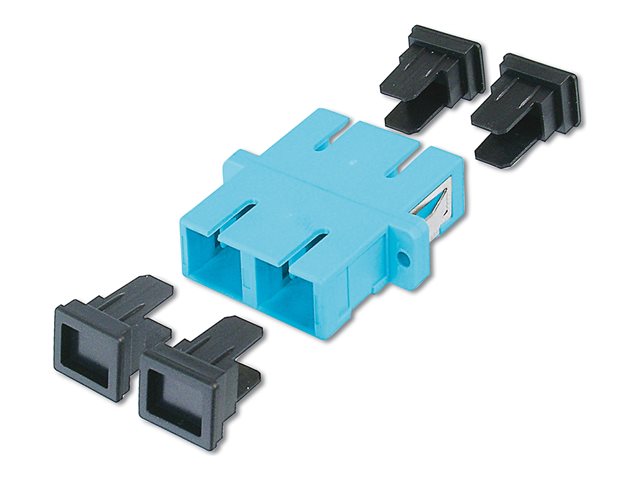 FO Coupler Duplex SC to SC MM OM3 Aqua c