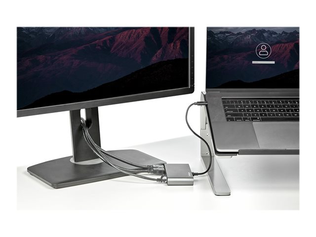 StarTech.com Thunderbolt 3 Mini Dock - Portable Dual Monitor w/HDMI 4K 60Hz - 2X USB-A Hub (3.2/2.0), GbE - 28cm Cable - TB3 Multiport Adapter - Mac/Windows- Upgraded Version of TB3DKM2HD (TB3DKMHDL) - Docking station - Thunderbolt 3 - 2 x HDMI - 1GbE