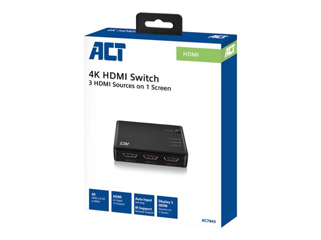 3 x 1 HDMI switch 4K@30Hz USB powered