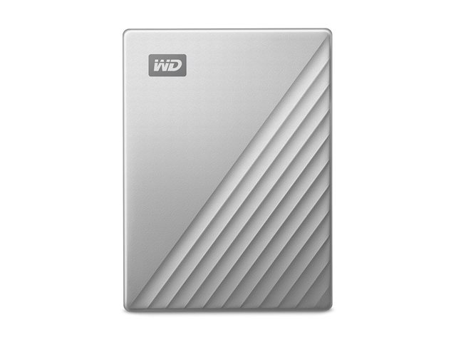 WD My Passport Ultra for Mac WDBGKC0060BSL - Hard drive - encrypted - 6 TB - external (portable) - USB 3.2 Gen 1 (USB-C connector) - 256-bit AES - silver