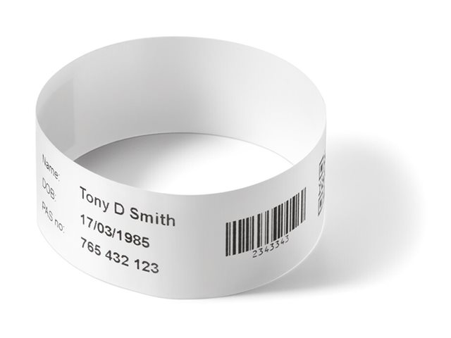 Wristband Adult Adhesive 279mmx25mm (PK