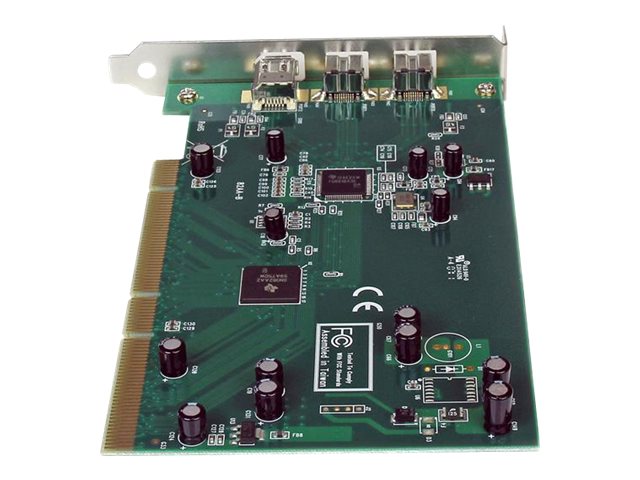 StarTech.com 3 Port 2b 1a PCI 1394b High-quality FireWire Adapter Card (PCI1394B_3) - FireWire adapter - PCI 64 - Firewire, FireWire 800 - 3 ports