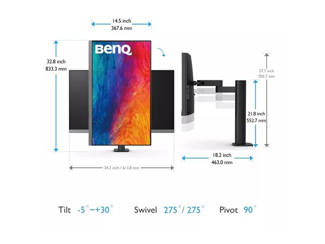 PD2706UA 27IN 4K HDR400 USB3.1 Hub KVM