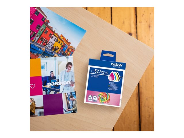 Brother LC527XL Value Pack - 4-pack - High Yield - black, yellow, cyan, magenta - original - hanging box - ink cartridge - for Brother MFC-J4350DW, MFC-J4550DW