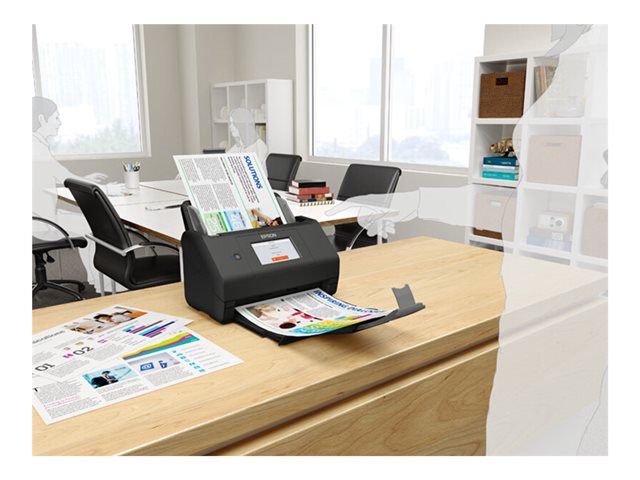 Epson WorkForce ES-580W - Document scanner - Contact Image Sensor (CIS) - Duplex - 215.9 x 6096 mm - 600 dpi x 600 dpi - up to 35 ppm (mono) / up to 35 ppm (colour) - ADF (100 sheets) - up to 4000 scans per day - USB 3.0, Wi-Fi(ac)