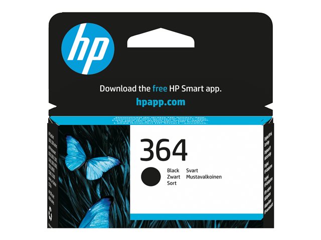 HP 364 - 6 ml - black - original - ink cartridge - for Deskjet 35XX, Photosmart 55XX, 55XX B111, 65XX, 65XX B211, 7510 C311, B110, Wireless B110