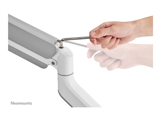 Neomounts DS70PLUS-450WH1 - Mounting kit (desk mounting arm) - full-motion - for curved LCD display - steel - white - screen size: 17\"-49\"