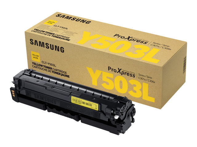 Samsung CLT-Y503L - High Yield - yellow - original - toner cartridge (SU491A) - for ProXpress SL-C3010DW, SL-C3010ND, SL-C3060FR, SL-C3060FW, SL-C3060ND