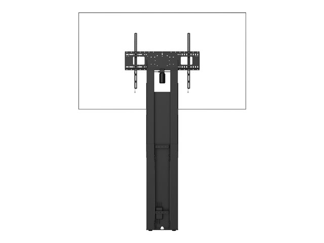 VISION Motorised Height Adjustable Display Floor Stand - LIFETIME WARRANTY - Heavy duty - Fits displays up to 100\" with VESA sizes up to 800 x 600 - fixes to wall, transfers load to floor - SWL 95 kg / 209 lb - cable controller - RS232 control - height to centre of screen 1117-1917 mm / 44 to 75\" - supports portrait or landscape style - black