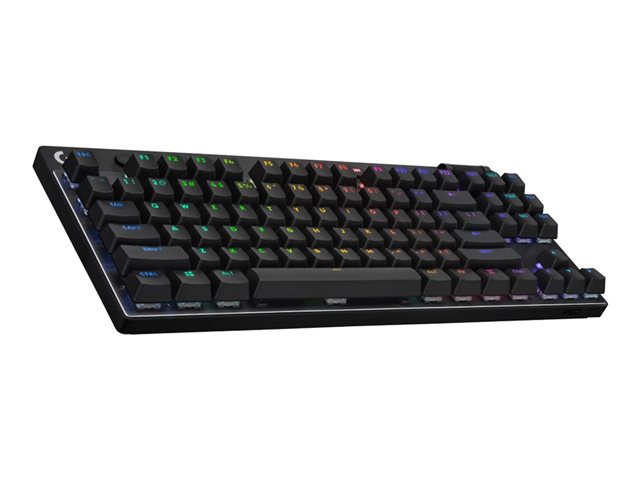 Logitech G PRO X TKL - Keyboard - gaming - backlit - wireless - 2.4 GHz, Bluetooth - QWERTY - US International - key switch: Tactile - black