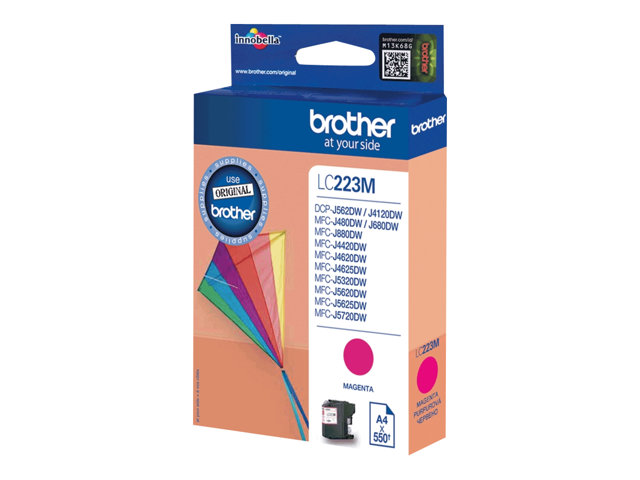 Brother LC223M - Magenta - original - ink cartridge - for Brother DCP-J4120, J562, MFC-J4625, J480, J5320, J680, J880, Business Smart MFC-J4420