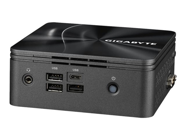 Gigabyte BRIX s GB-BRR5H-4500 (rev. 1.0) - Barebone - Ultra Compact PC Kit 1 x Ryzen 5 4500U / up to 4 GHz - RAM 0 GB - Radeon Graphics - 2.5 Gigabit Ethernet, Bluetooth 5.2