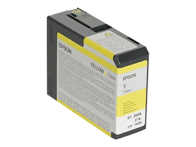 Epson T5804 - 80 ml - yellow - original - ink cartridge - for Stylus Pro 3800, Pro 3880