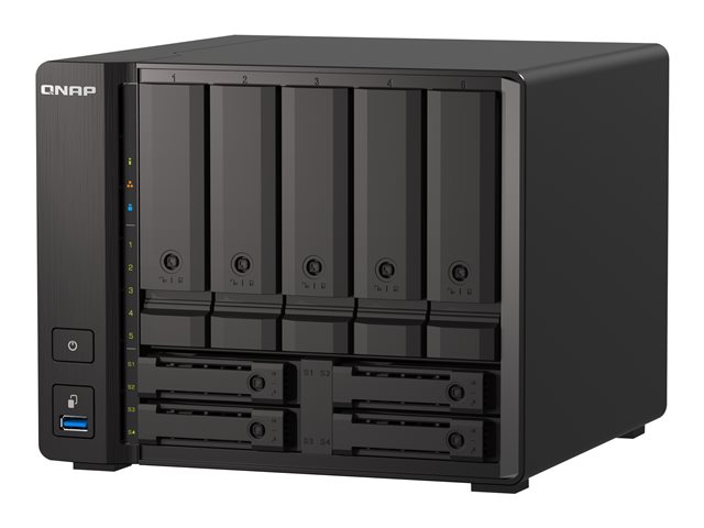 QNAP TS-H973AX-32G - NAS server - 9 bays - SATA 6Gb/s - RAID RAID 0, 1, 5, 6, 10, 50, JBOD, 60, RAID TP - RAM 32 GB - 2.5 Gigabit Ethernet / 10 Gigabit Ethernet - iSCSI support