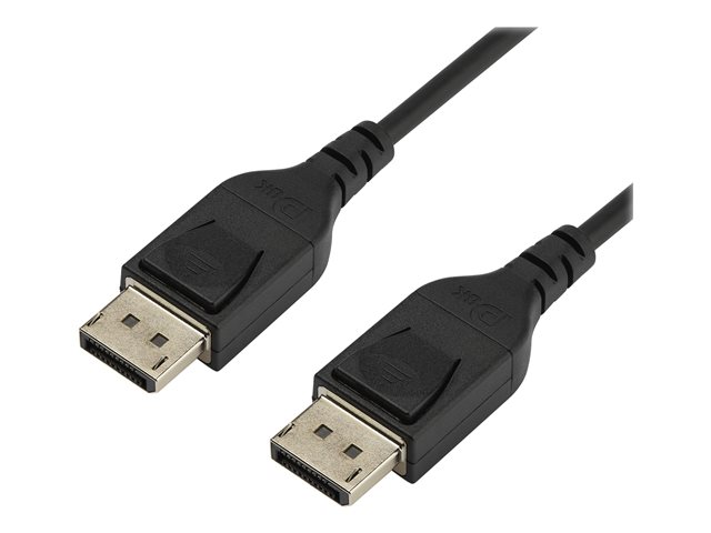 StarTech.com 6ft/2m VESA Certified DisplayPort 1.4 Cable, 8K 60Hz HBR3 HDR, Super UHD DisplayPort to DisplayPort Monitor Cord, Ultra HD 4K 120Hz DP 1.4 Slim Video Cable M/M DP Connectors - DP 1.4 Latching Cable - DisplayPort cable - DisplayPort (M) latched to DisplayPort (M) latched - DisplayPort 1.4 - 2 m - 8K support - black - for P/N: CDP2DPHD, SV231QDPU34K, TB32DP14