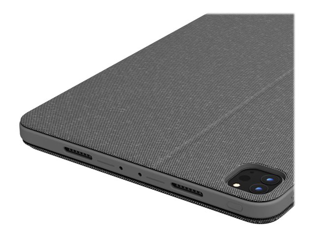 Logitech Combo Touch - Keyboard and folio case - with trackpad - backlit - Apple Smart connector - QWERTZ - Swiss - oxford grey - for Apple 11-inch iPad Pro (1st generation, 2nd generation, 3rd generation)