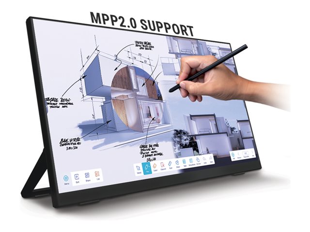 iiyama ProLite T2255MSC-B1 - LED monitor - 21.5\" - touchscreen - 1920 x 1080 Full HD (1080p) @ 60 Hz - IPS - 400 cd/m² - 1000:1 - 5 ms - HDMI, DisplayPort - speakers - matte black