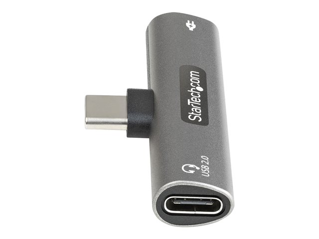 StarTech.com USB C Audio & Charge Adapter, USB-C Audio Adapter with USB-C Audio Headphone/Headset Port and 60W USB Type-C Power Delivery Pass-through Charger, For USB-C Phone/Tablet/Laptop - USB-C Audio/Charging (CDP2CAPDM) - Docking station - USB-C
