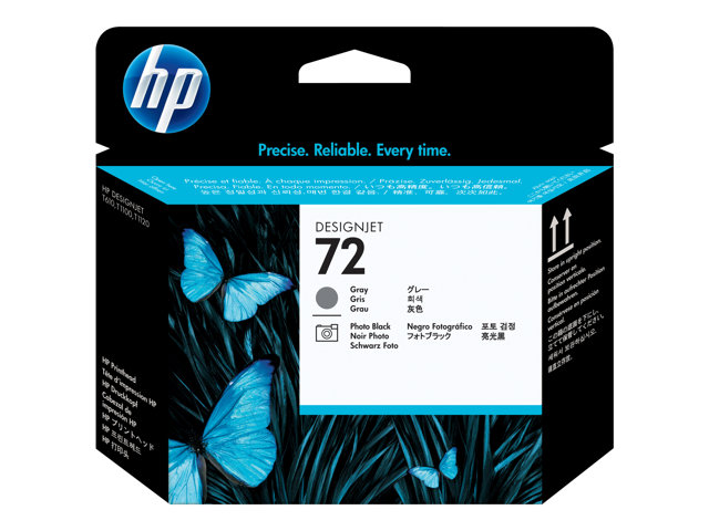 HP 72 - Grey, photo black - printhead - for DesignJet HD Pro MFP, SD Pro MFP, T1100, T1120, T1200, T1300, T2300, T770, T790, T795