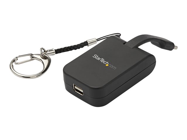 StarTech.com Compact USB C to Mini DisplayPort Adapter, 8K 60Hz/4K USB-C to mDP 1.4 Video Converter w/Keychain Ring, USB Type-C DP Alt Mode (HBR3 HDR DSC) to mDP Monitor, TB3 Compatible - USB-C Keychain Adapter (CDP2MDPFC) - USB / DisplayPort adapter - 24 pin USB-C (M) to Mini DisplayPort (F) - Displayport 1.2/Thunderbolt 3 - 4K support - black