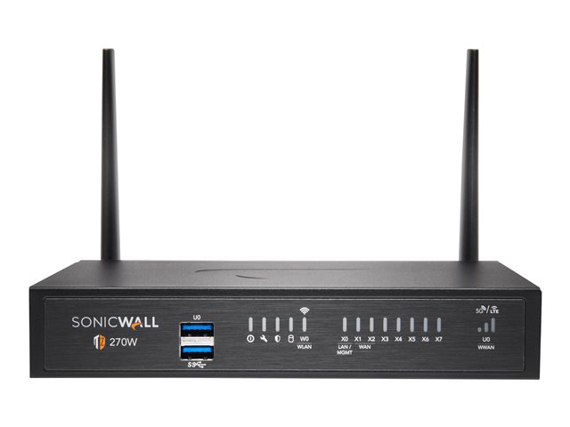 SonicWall TZ270W - Security appliance - 1GbE - Wi-Fi 5 - 2.4 GHz, 5 GHz - NFR - desktop