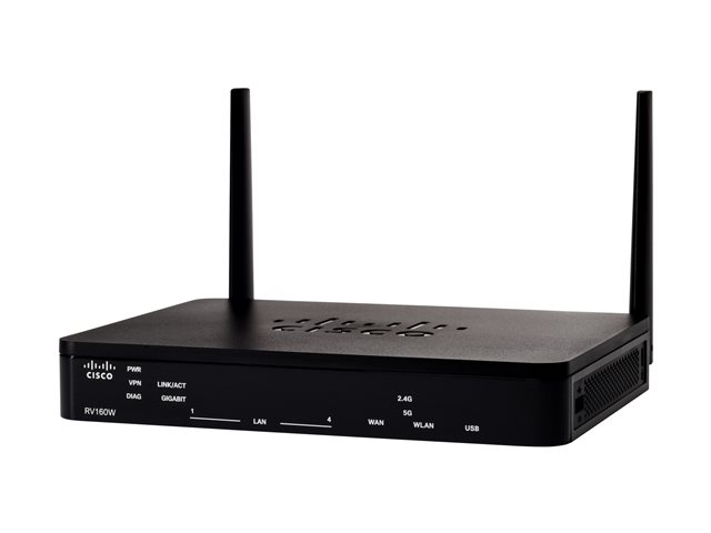 Cisco Small Business RV160W - - wireless router - 4-port switch - 1GbE - Wi-Fi 5 - Dual Band - remanufactured