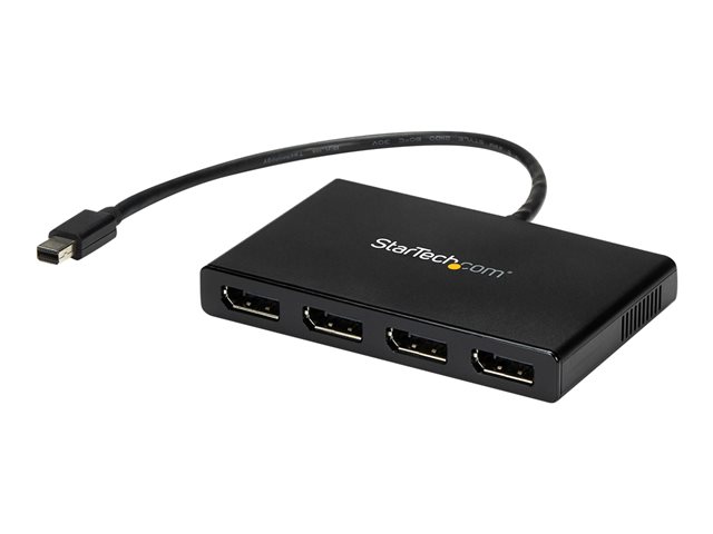 StarTech.com 4 Port Mini DisplayPort MST Hub - 4K 30Hz - Mini DP to DisplayPort Splitter for Multiple Monitors - mDP to DP (MSTMDP124DP) - Video splitter - 4 x DisplayPort - desktop