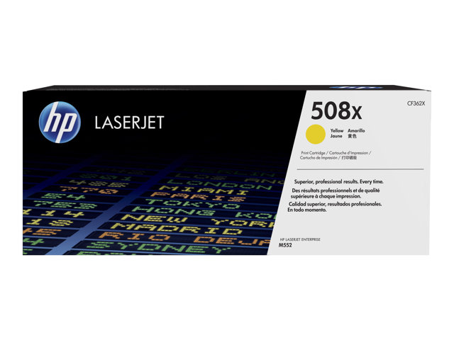 HP 508X - High Yield - yellow - original - LaserJet - toner cartridge (CF362X) - for Color LaserJet Enterprise MFP M577, LaserJet Enterprise Flow MFP M577