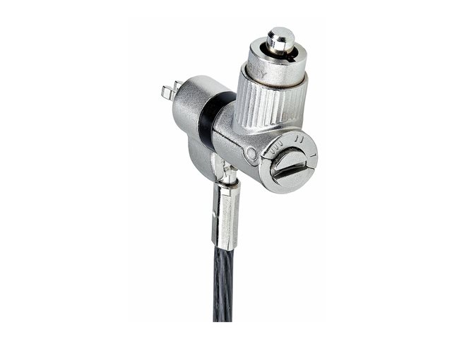 StarTech.com 3-in-1 Laptop Lock Compatible w/Noble Wedge/Nano/K-Slot - Security cable lock - black & silver - 2 m