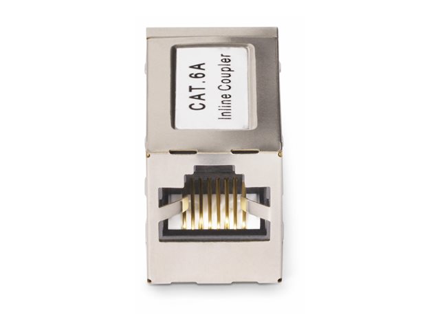 StarTech.com Shielded RJ45 Coupler, Inline Cat6a Coupler, F/F - Network coupler - RJ-45 (F) to RJ-45 (F) - shielded - CAT 6a - passive - silver