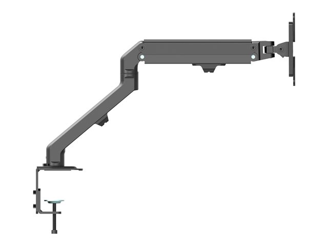 VISION Monitor Dual Desk Arm Mount - LIFETIME WARRANTY - fits two displays 17-27\" with VESA sizes 75 x 75 or 100 x 100 - quick clamp or grommet to desk - rotate display - smart spring-assisted weight balancing system - max between screen centres 630 mm / 24.8\" - SWL 7 kg / 15 lb per screen - matt black