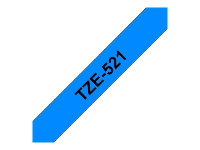 Brother TZe-521 - Black on blue - Roll (0.9 cm x 8 m) 1 cassette(s) laminated tape - for Brother PT-D210, D600, H110, H200, P-Touch PT-1005, E310, H107, P-Touch Cube Plus PT-P710