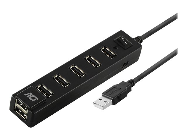 ACT - Hub - met aan-uitschakelaar - 7 x USB 2.0 - desktop