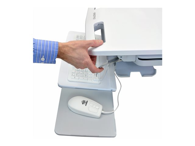 Ergotron StyleView - Cart - for LCD display / PC equipment - medical - plastic, aluminium, zinc-plated steel - grey, white, polished aluminium - screen size: up to 24\"