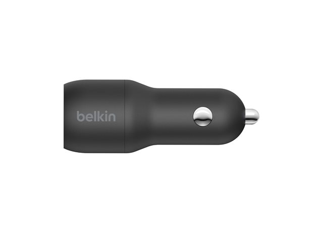 Belkin BoostCharge Dual Charger - Car power adapter - 24 Watt - 4.8 A - 2 output connectors (USB) - black